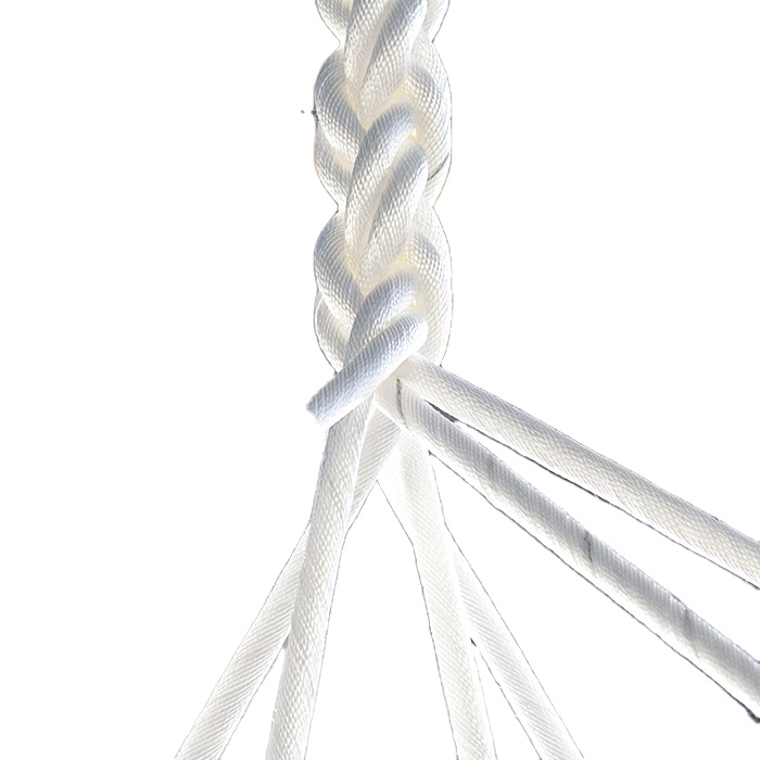 White Color Marine Polyester Braided Rope For Ship Towing Mooring UV Resistance 8 Strand Vessel Rope