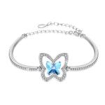 Butterfly Sterling Silver Slider Bracelets