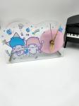 Inkjet Printing Acrylic Table Clock Engraving With Stainless Steel Stents
