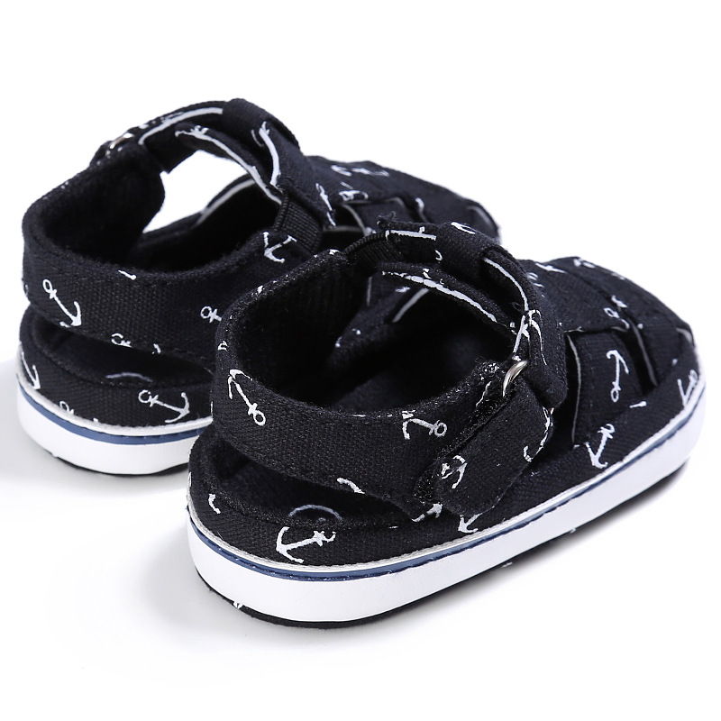 Hot selling Canvas Printed fishbone anti-slip infant boy baby sandals