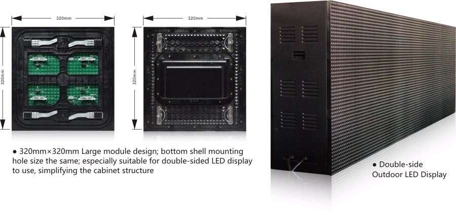 Grock P6/P8/P10 Outdoor LED Display Billboard High Resolution Water Proof and IP65 Protection Level