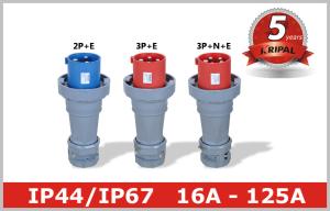Quality Outdoor Electric Industrial And Multiphase Power Plugs And Sockets 125A wholesale