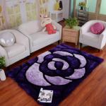 Flower Polyester Shaggy Carpet Area Rug Rose design Different size carpet