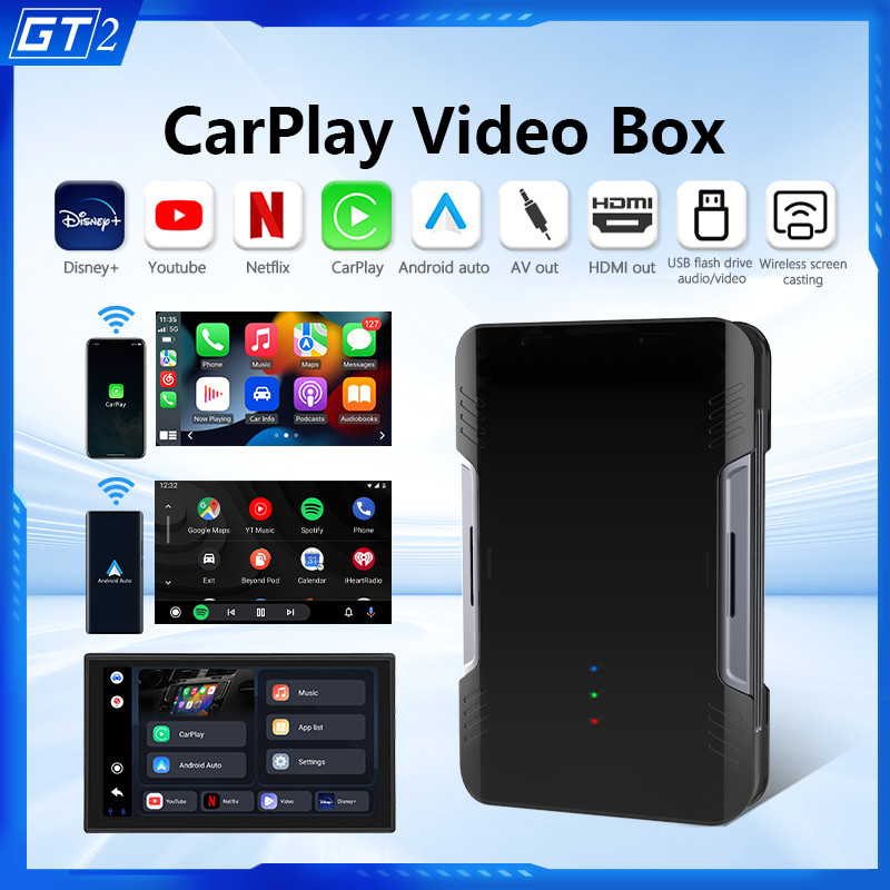 GT2 Dongle Wireless Carplay Ai Box Mini Car Player For Android Apple