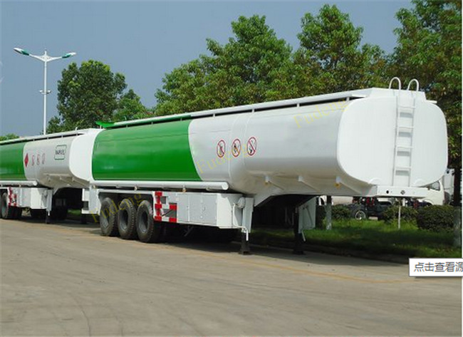 4 Compartments Fuel Tanker Semi Trailers Tri-Axles 45000 Liters Petrol Tankers