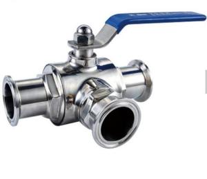 Quality SMS AAA 10bar Stainless Steel Sanitary Valves Three Way 1/2 Inch Ball Valve wholesale