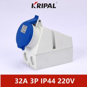 Quality IP44 16A 32A IEC Waterproof Industrial Power Socket Surface Mounted wholesale