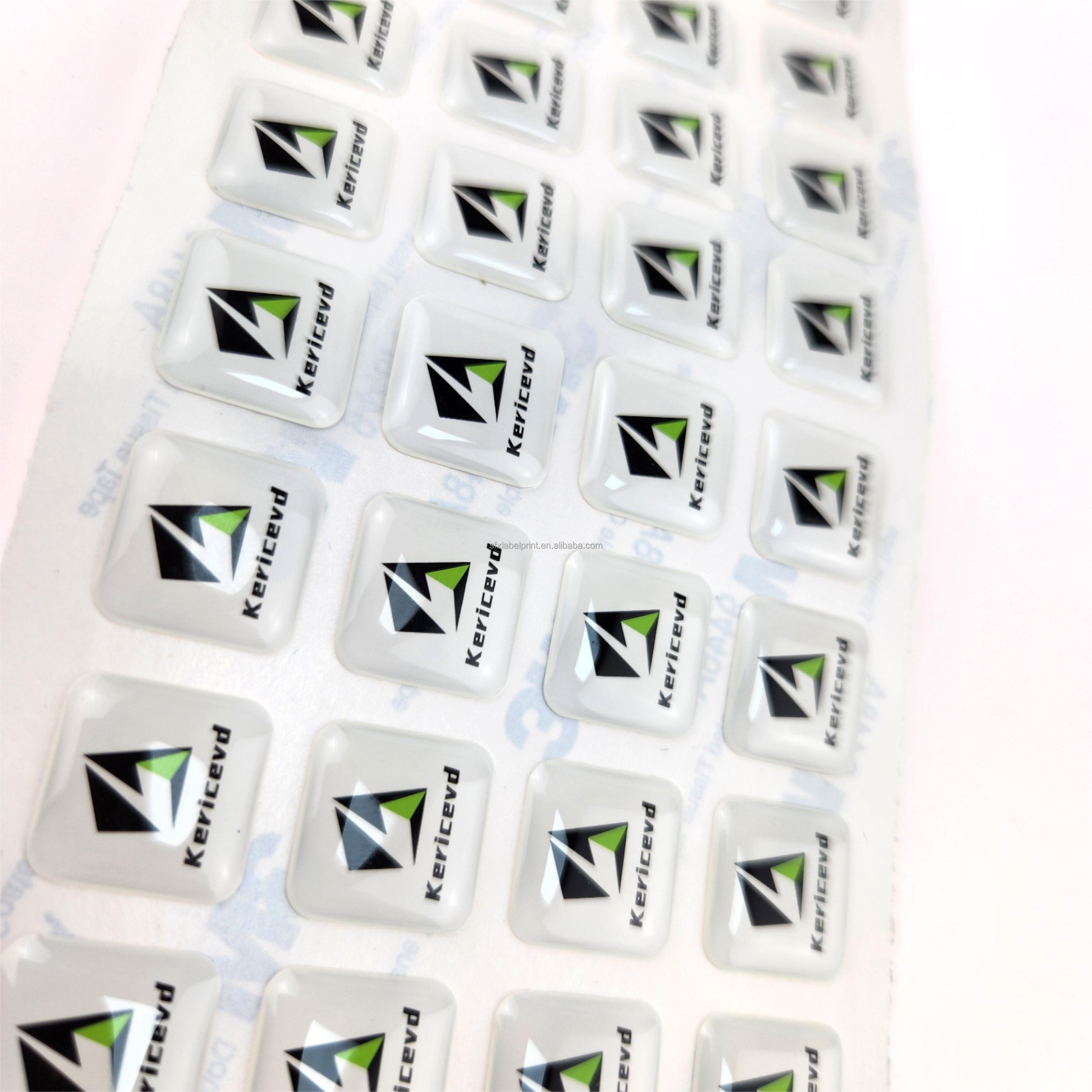 Brand Logos Epoxy Dome Stickers 3M Adhesive Plastic Sticker Printing