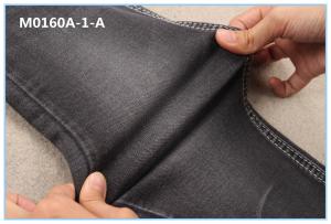 Quality 8Oz TR Broken Twill Black Stretch Denim Fabric wholesale