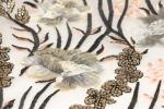 Scalloped Embroidered Mesh Lace Fabric , Wedding Lace Material With Paillettes