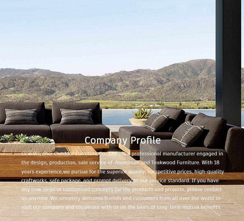 Customized Color Teak Wood Garden Sofa Set for Outdoor Combination in Patio