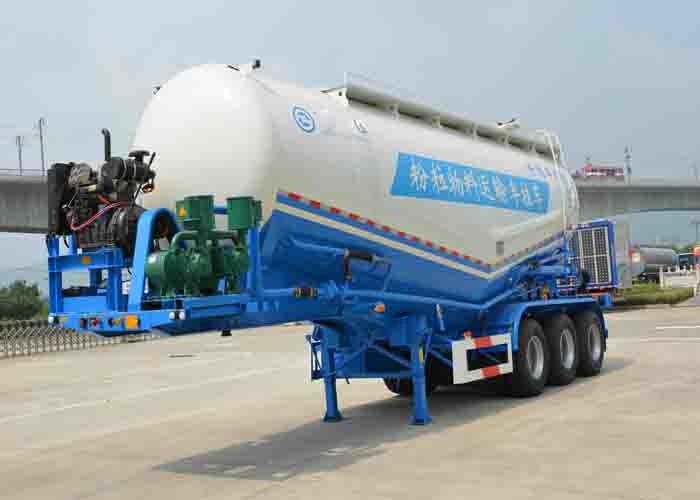 Carbon steel Semi Trailer Powder Material Tank Truck , 50 - 60 CBM trailer