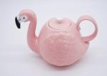 Creative Ceramic Houseware Animal Shaped Teapots / 3D Pink Flamingo Teapot
