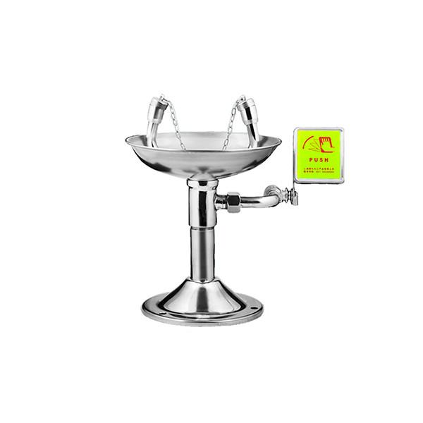 Standard Version Countertop Eyewash Station Stainless Steel Push Handle Valve