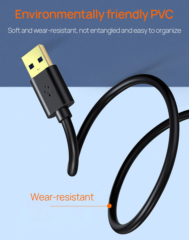 Non Toxic Printer Cable Extension Cord 2M Male To Female Extension Cable