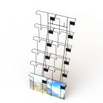 Collapsible 12Wire Pockets Floor Display Stand For Calendar