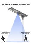 Aluminum Alloy Solar LED Street Light 3.2V/70AH LiFePO4 Battery Powered for