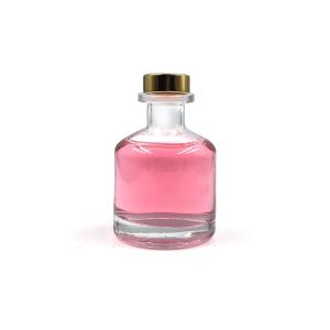 Quality Recycled Clear Glass Diffuser Bottles / Embossed Aromatherapy Glass Bottles wholesale