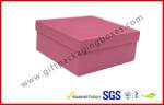 Rigid Luxury Pink Gift Boxes Matt Lamination , jewelry gift boxes