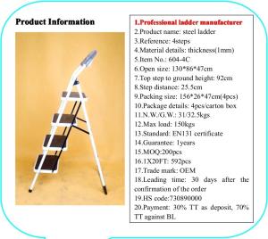 Quality Stainless Steel 1mm Multi Purpose Folding Ladder wholesale
