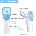 Purple Infrared Body Thermometer 95-107°F Measuring Range Super Sensitive
