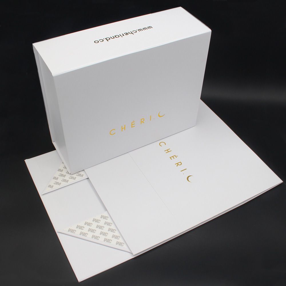 Factory Price Special Design Hot Foil Gold Logo Collapsible Cardboard Carton Folding Packaging Box Paper Gift Boxes with Magnetic Closure