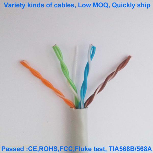 Cheap Non Shielded Halogen Free CAT5E Network Cable 24AWG UTP HDPE for sale