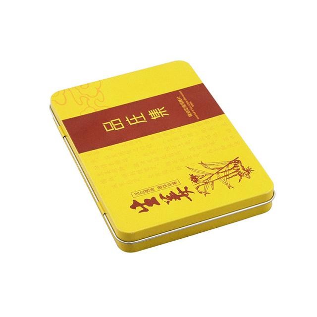 Tinplated Cigar Tin Box with Lid , CYMK Printed Outside Airtight Tin Box