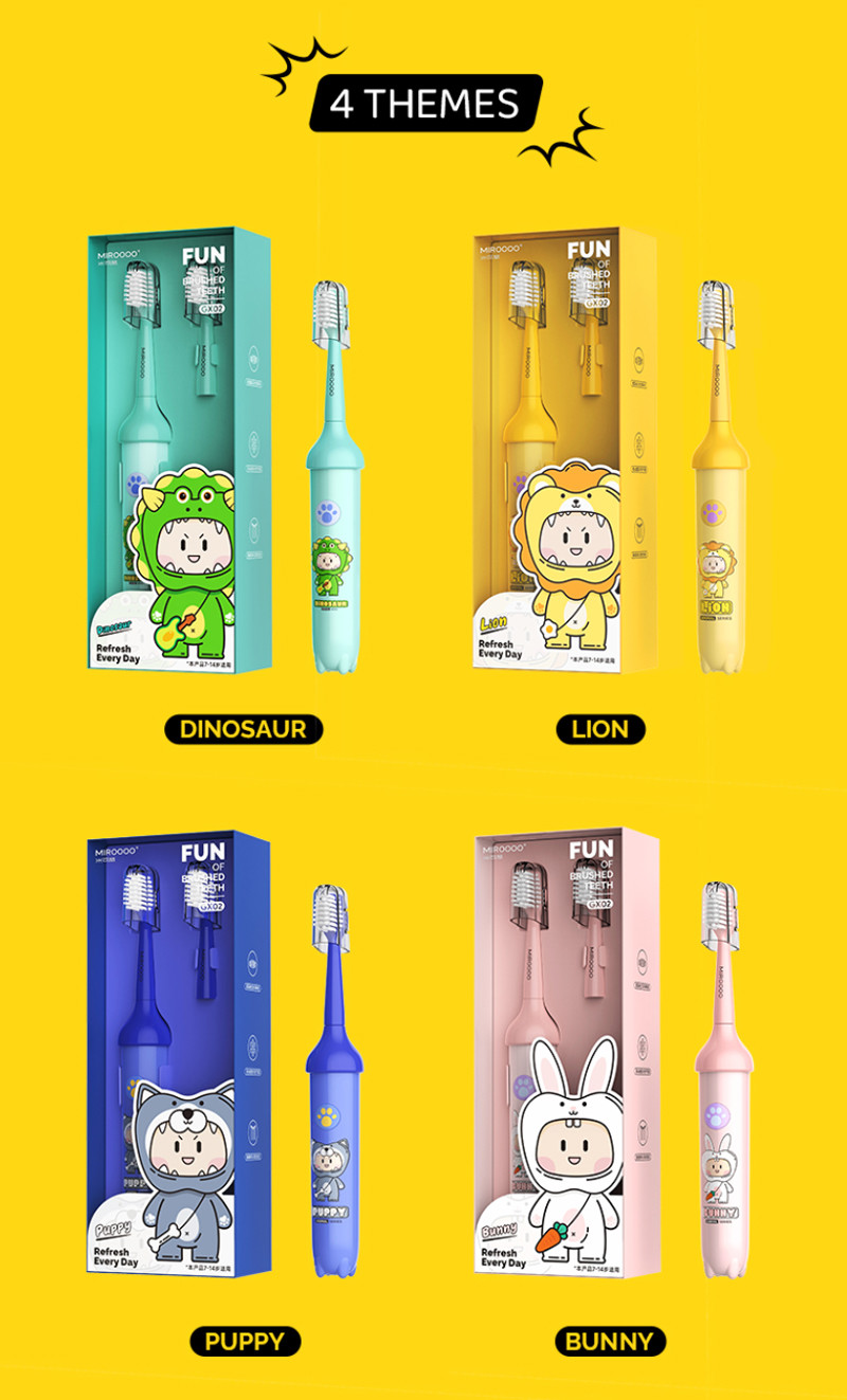 GX02 Sonic Waterproof Electric Toothbrush ,2 Min Smart Timer Children Electric Toothbrush