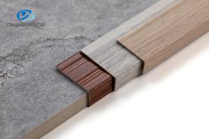 Quality Aluminum Stright Angel Alloy Profiles Powder Coating Wall Trims Wooden Grain 1cm Height wholesale