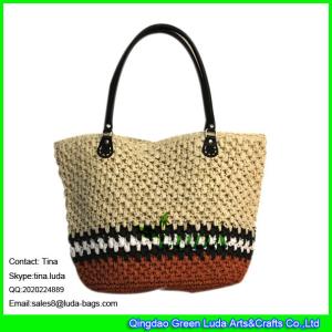 Quality LUDA fashion straw tote bag paper straw crochet summer handbag wholesale