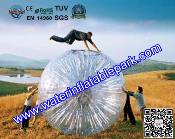 Sport Body Zorbing Bubble Ball For Playing , Inflatable Grass Zorb Ball