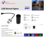 Waterproof IP67 LED Buried Light RGB full color lawn, ground, park spotlight