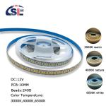 DC12V/24V 10mm 240led 2835 SMD LED Strips Cuttable Flexible Light Strip with