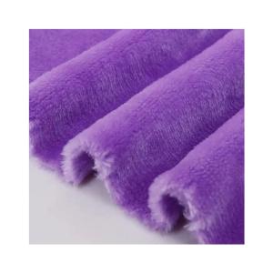 Quality Customized Color 100D Yarn Count Coral Fleece Fabric for Pajamas 300gsm Double Faced wholesale