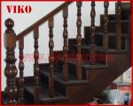 Solid Wood Staircase VK94S American Handrail Tread American ,Railing tempered
