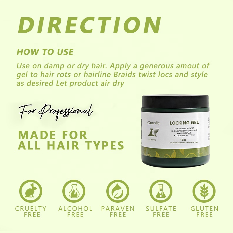 Custom Logo Hair Gel Strong Hold Styling Edge for All Ages No Flake Braid Conditioning