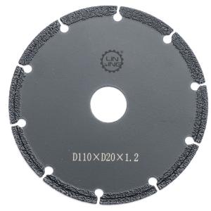 Quality D110*D20*1.2 Diamond Cutting Disc Vacuum Brazed for Precise Stone Concrete Cutting wholesale