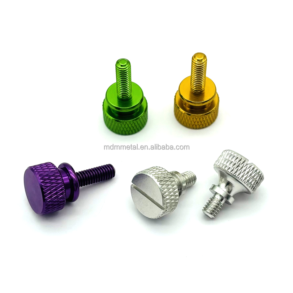 Not Micro Machining Knurled Thumb Screws in M3 M4 M5 M6 M8 Sizes with Tolerance 0.01-0.05mm