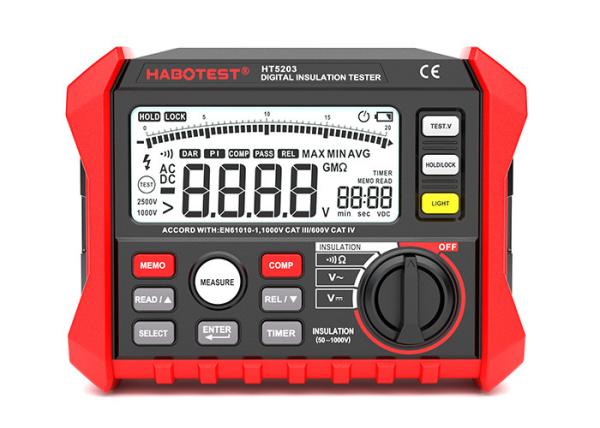 Cheap HT5203 1000V Digital Insulation Tester / Megger Resistance Tester CE Approved for sale
