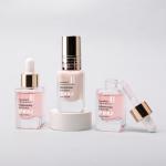 Serum Hair Oil Bottles15ml Cosmetic Packaging Square Liquid Foundation Bottles