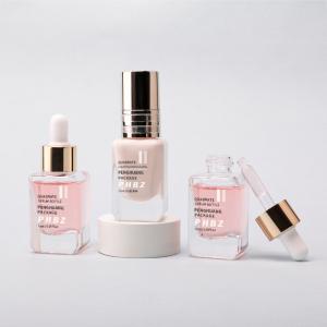Quality Serum Hair Oil Bottles15ml Cosmetic Packaging Square Liquid Foundation Bottles wholesale