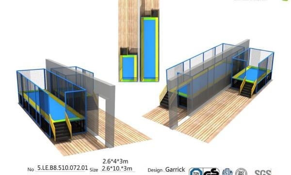 China Senjun 36M2 Commercial Trampoline for Amusement Park/ Fitness Club