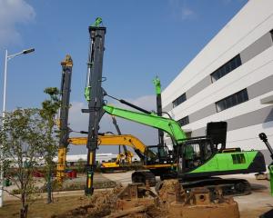 Quality KM150 Excavator Clamshell Telescopic Arm Tysim Long Boom wholesale