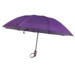 Double Fiberglass Ribs Pongee Inverted Travel Umbrella