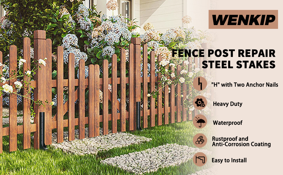 Upgrade Your Fence 12 Gauge Steel 4x4 Fence Post Repair Kit for Tilted or Broken Posts