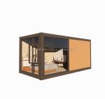 Wall 50/75/100mm Wave Sandwich Panel Expandable Steel Outdoor Living Unit Wooden