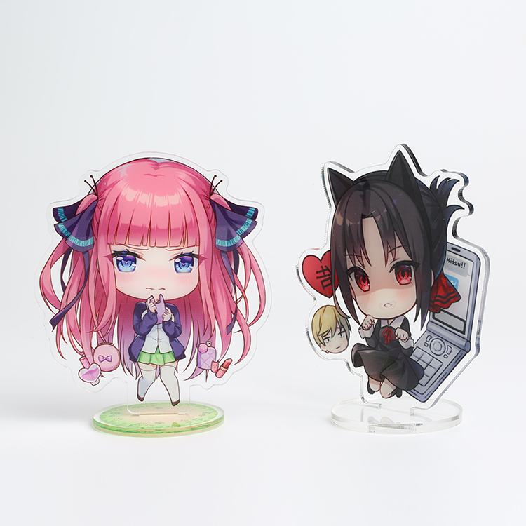 Custom Acrylic Standee Display Stand Cartoon Figure Acrylic Standee; CNC cut Acrylic stand with offset printing