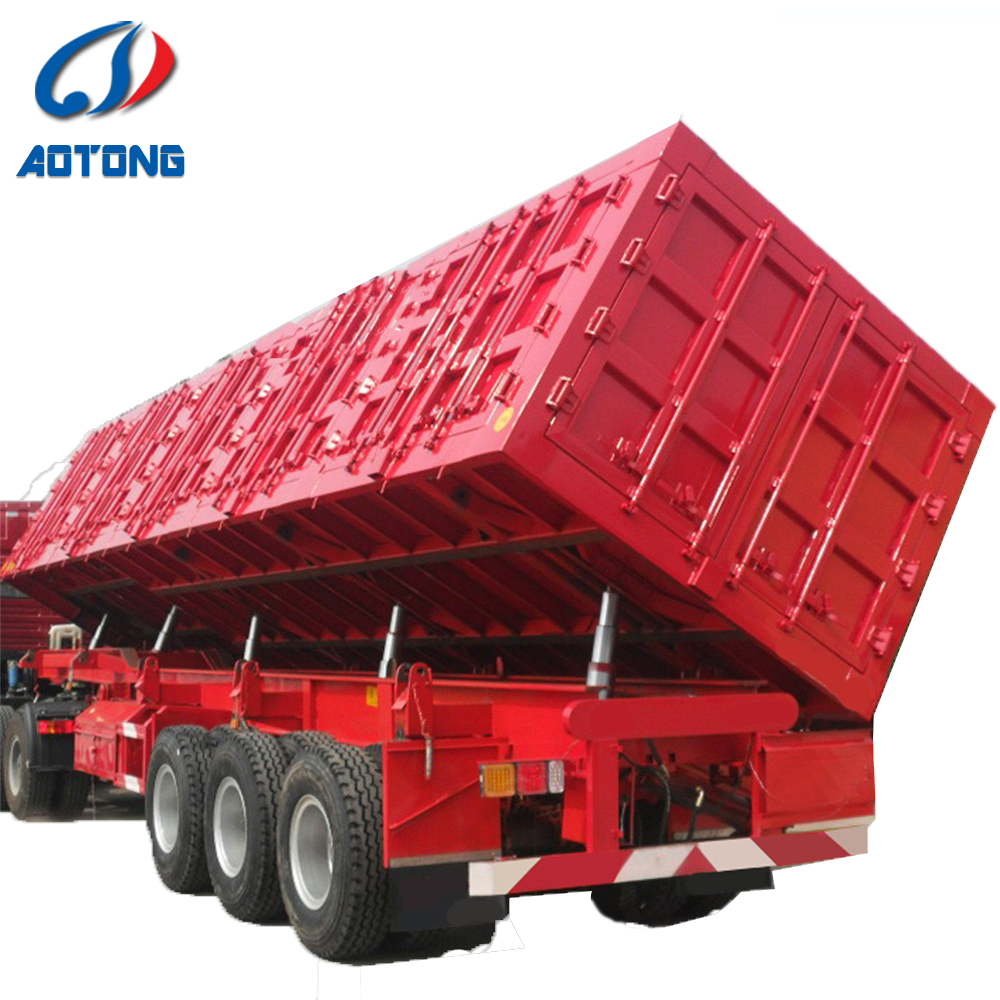 Truck Trailer 40 Cubic Meter Dump Tipper Semi Trailer with JOST or Yahua Landing Gear