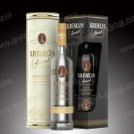 Round Crystal White 750ML Flint Vodka Glass Bottle